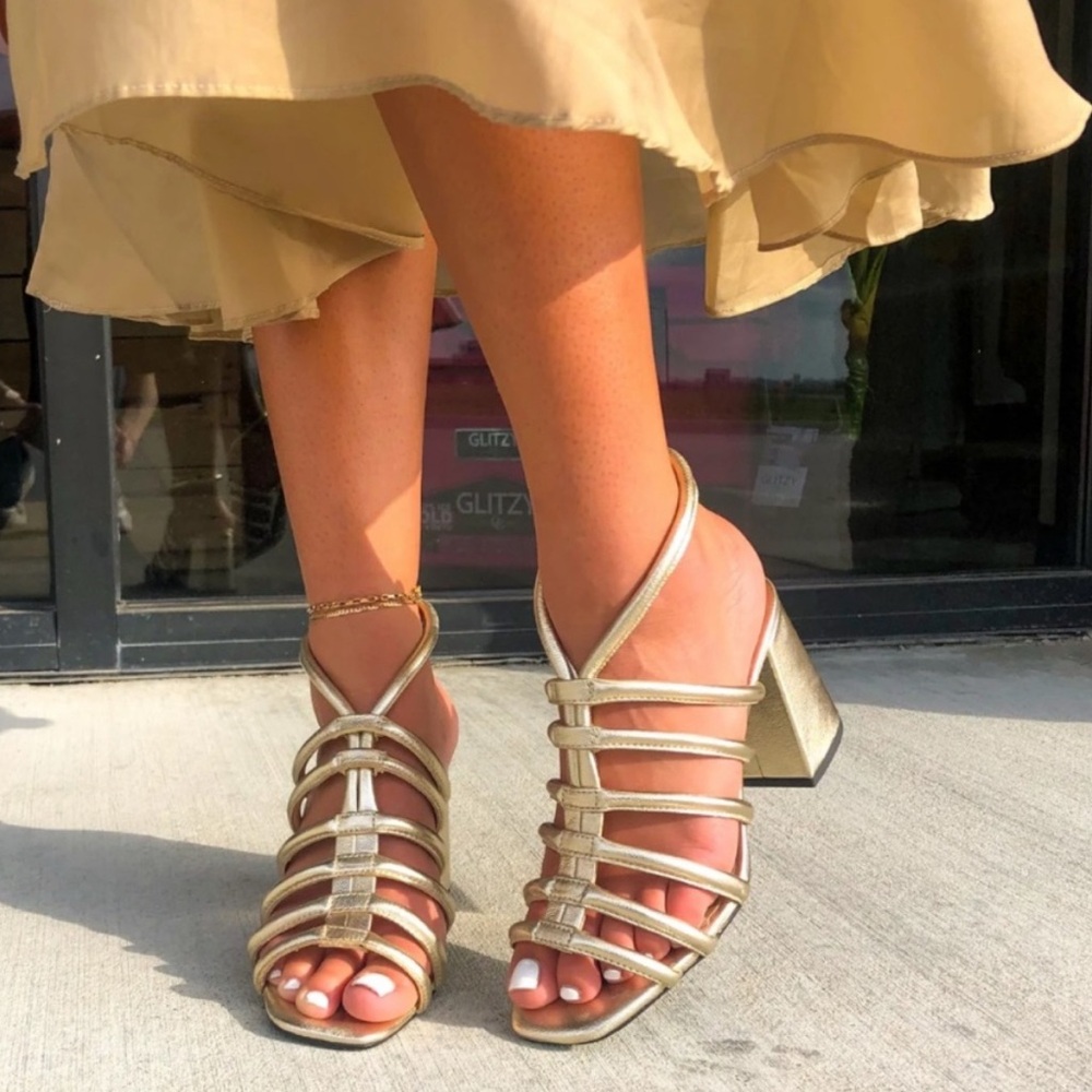 Colette Cinched Heel Sandals Sz 39.5 (US 9) - NWOT